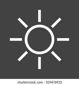 Sun, sunny, solar  icon vector image. Can also be used for weather and metcons. Suitable for use on web apps, mobile apps and print media.