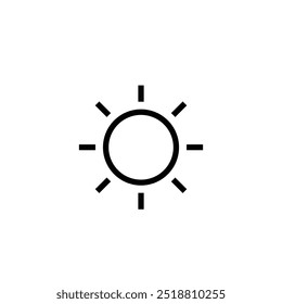Ícone de condições meteorológicas de sol ou sol. Previsão do tempo