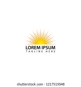 sun, sunrise, sunset logo template design vector