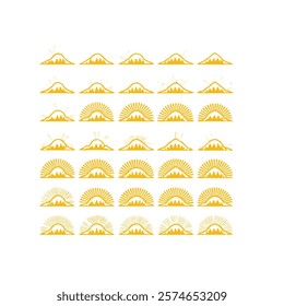 Sun, Sunrise, Sunset, Sunburst Icons