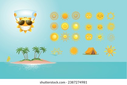 Sun, suns, summer, warmth, sun elements, summer, recreation