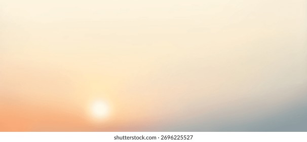 Sonne am Sonnenuntergang, natürlicher Hintergrund, Vektordesign