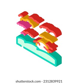 sun sunset summer sunlight isometric icon vector. sun sunset summer sunlight sign. isolated symbol illustration