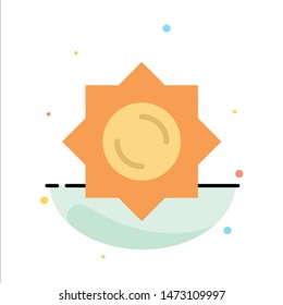 Sun, Sunshine, Greece Abstract Flat Color Icon Template