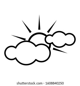 Sun, sunshine icon vector in trendy style