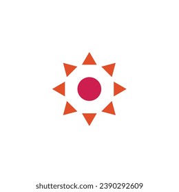 logotipo de sol y sol con fondo en blanco