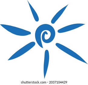 Sun, Sunshine, sun rays, drawing, hand drawn symbol. Vector graphic. Icon, Sign.