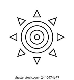 sol sol verano luz solar línea vector. sol sol sol verano luz solar signo. aislado contorno símbolo negro ilustración