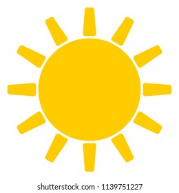 Sun and Sunshine symbol vector on a white isolated background