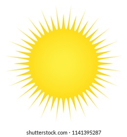 Sun and Sunshine symbol vector on a white isolated background