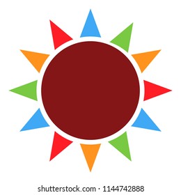 Sun or sunshine as a vector on a isolated background illustration .
