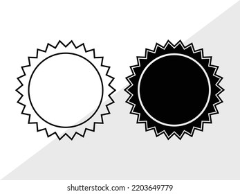 Sun SVG Printable Vector Illustration