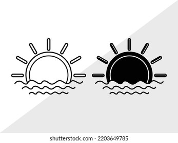 Ilustración de vectores imprimibles de Sun SVG