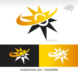 Sun Swoosh Logo Icon