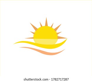 Sun symbol. Abstract vector illustration