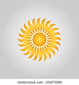 Sun symbol. Abstract vector illustration
