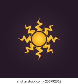 Sun symbol. Abstract vector illustration