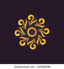 Sun symbol. Abstract vector illustration