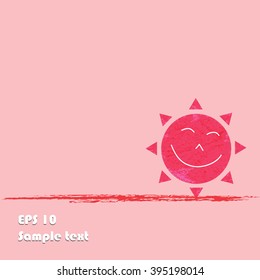 Sun symbol background, greeting card,  can be add text, vector illustration