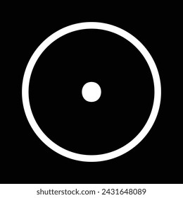 símbolo del sol con diseño de icono de fondo negro