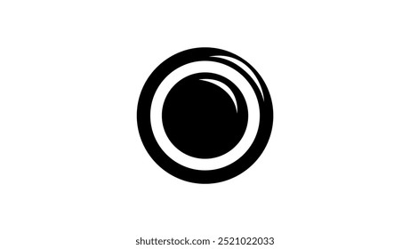 Sun symbol, black isolated silhouette