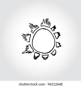 sun symbol element cartoon doodle