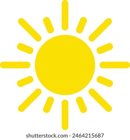 Sun symbol, Sun Flat picture, Sun vector icon