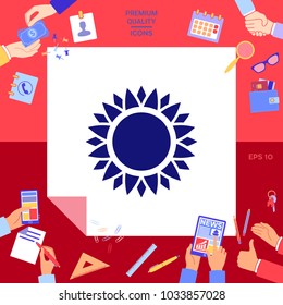 Sun symbol icon