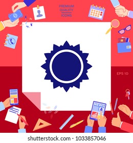 Sun symbol icon