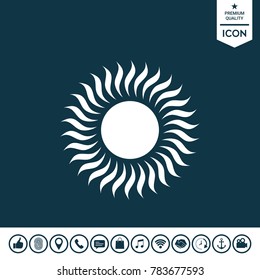 Sun symbol icon