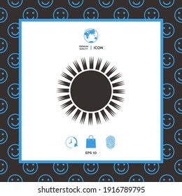 Sun symbol icon, elements for your design