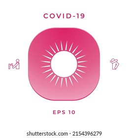 Sun symbol icon, elements for your design
