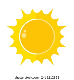 Sun symbol icon on isolated background. Vector illustration.