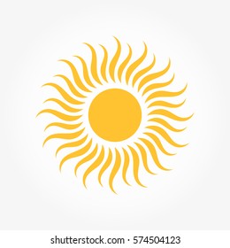 Orange Sun Illustration Stock Vector (Royalty Free) 1310873045