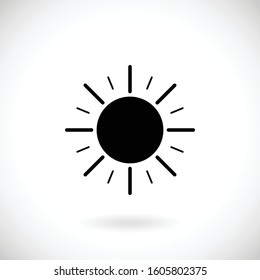 Sun symbol icon. Vector illustration