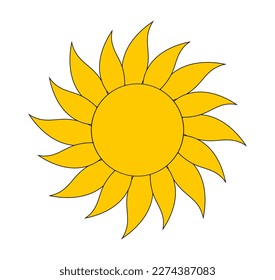 Sun symbol icon. Vector illustration.