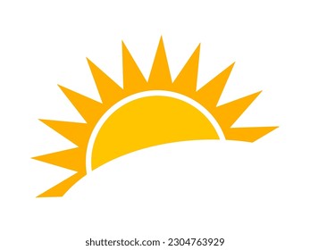 Sun symbol icon. Vector illustration.