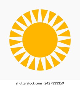 Sun symbol icon. Vector illustration.