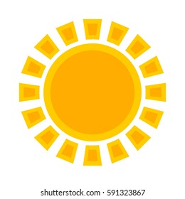 Sun symbol or icon. Vector illustration