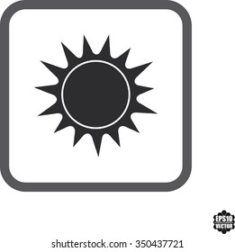 Sun Symbol And Icons Set On White Background . Vector illustration.