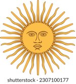 Sun symbol image of the Argentine flag