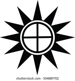 Sun Symbol inspired by a 3000 year old rock art from East Timor, thought to be made by the Austronesians