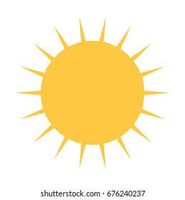 Sun symbol isolated