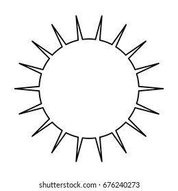 Sun symbol isolated