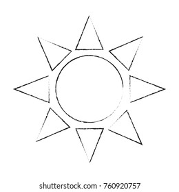 Sun symbol isolated