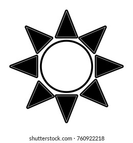 Sun symbol isolated