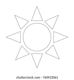 Sun symbol isolated