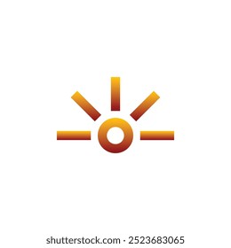 Sun symbol logo, icon, vector illustration