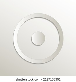 Sun symbol, planets symbols icon, card paper 3D natural vector