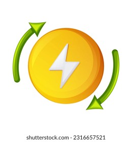 The sun as a symbol of a renewable energy source. Concept of zero emissions by 2050, co2 neutral, net zero. Ecology environment improvement. Vector illustration